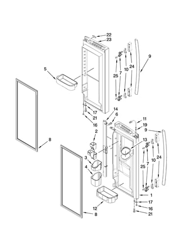 Refrigerator door parts