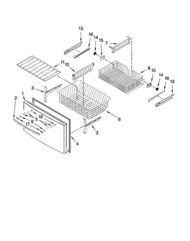 Freezer door parts