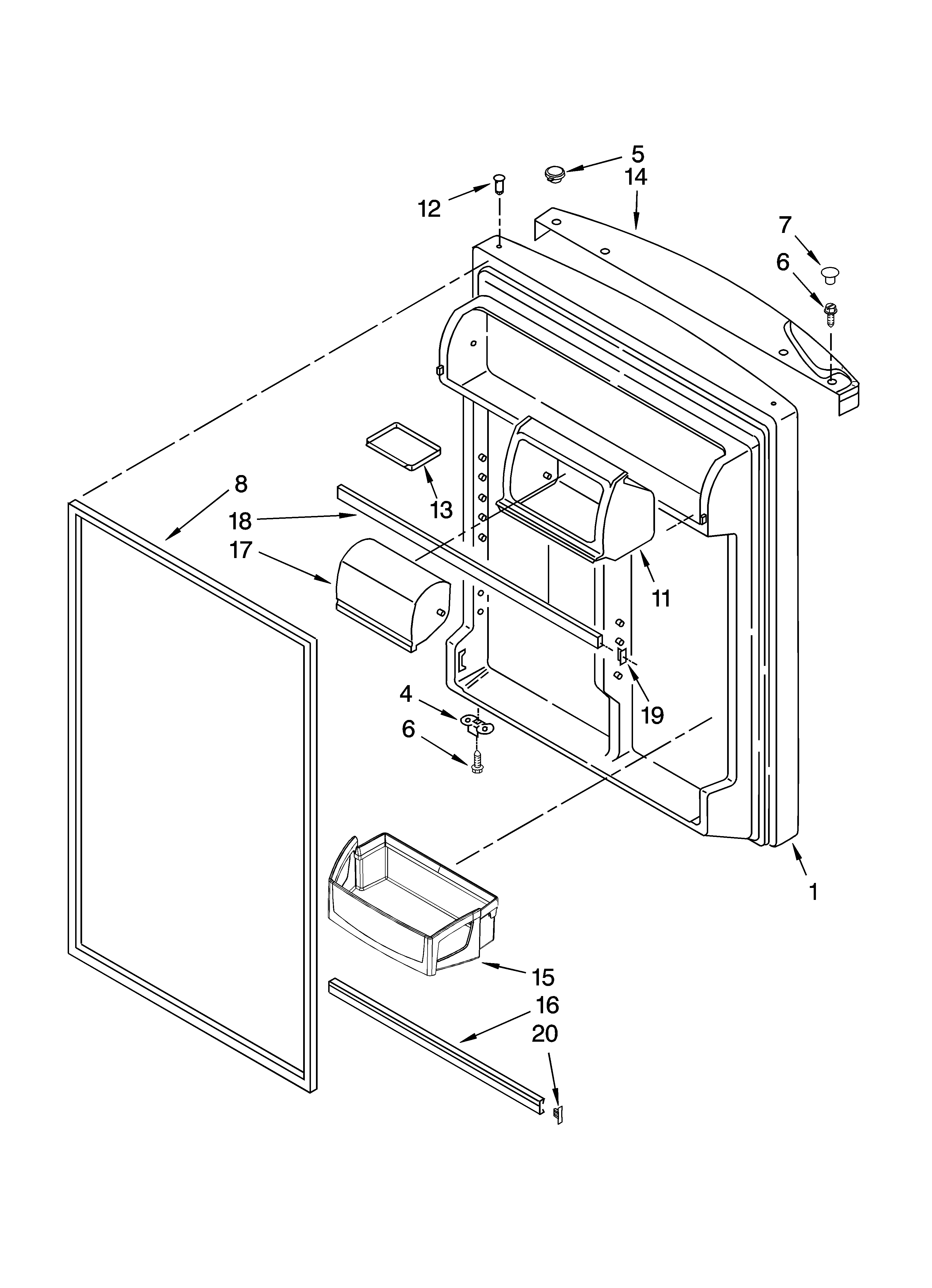 Refrigerator door parts
