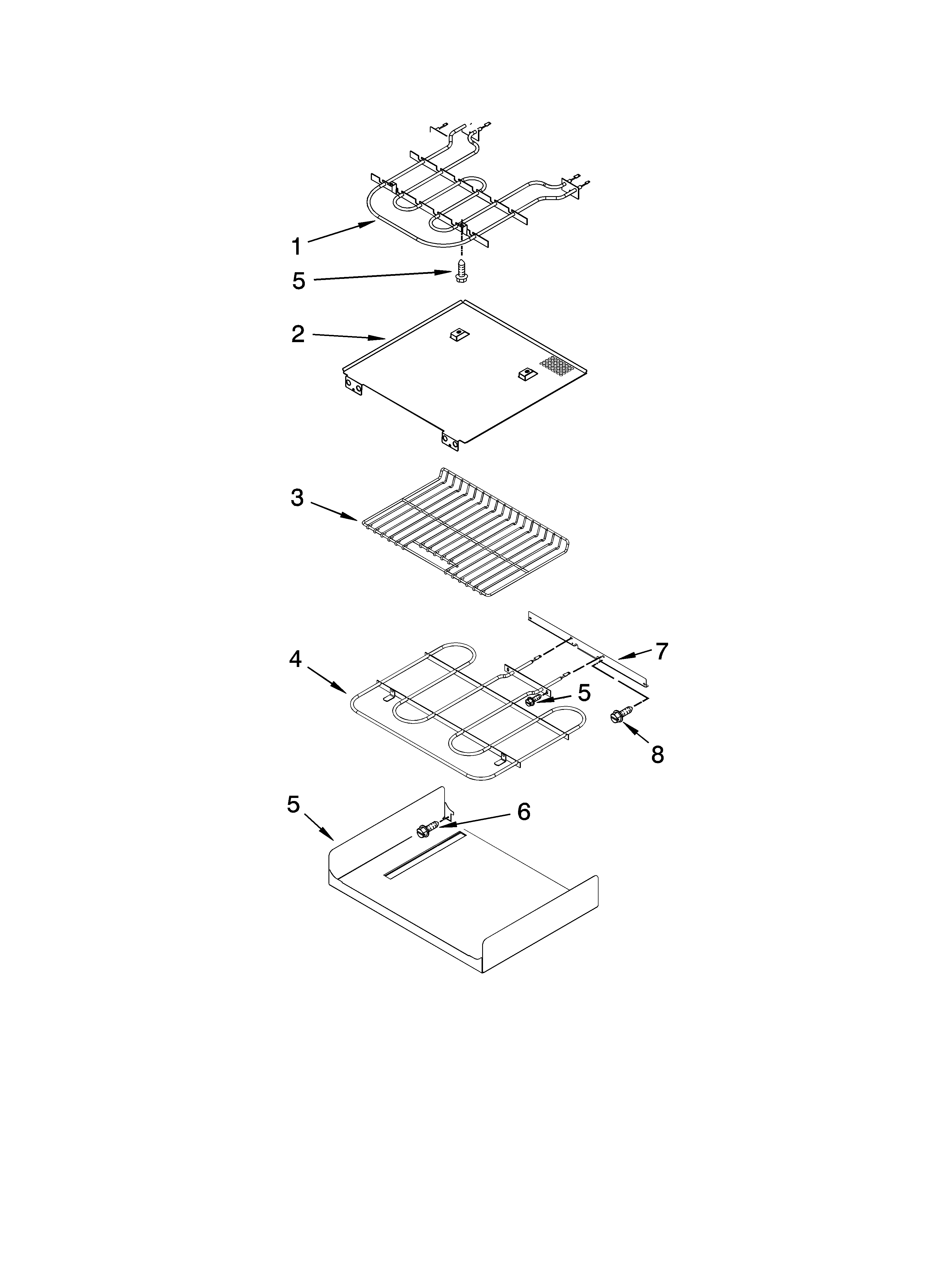 Internal oven parts