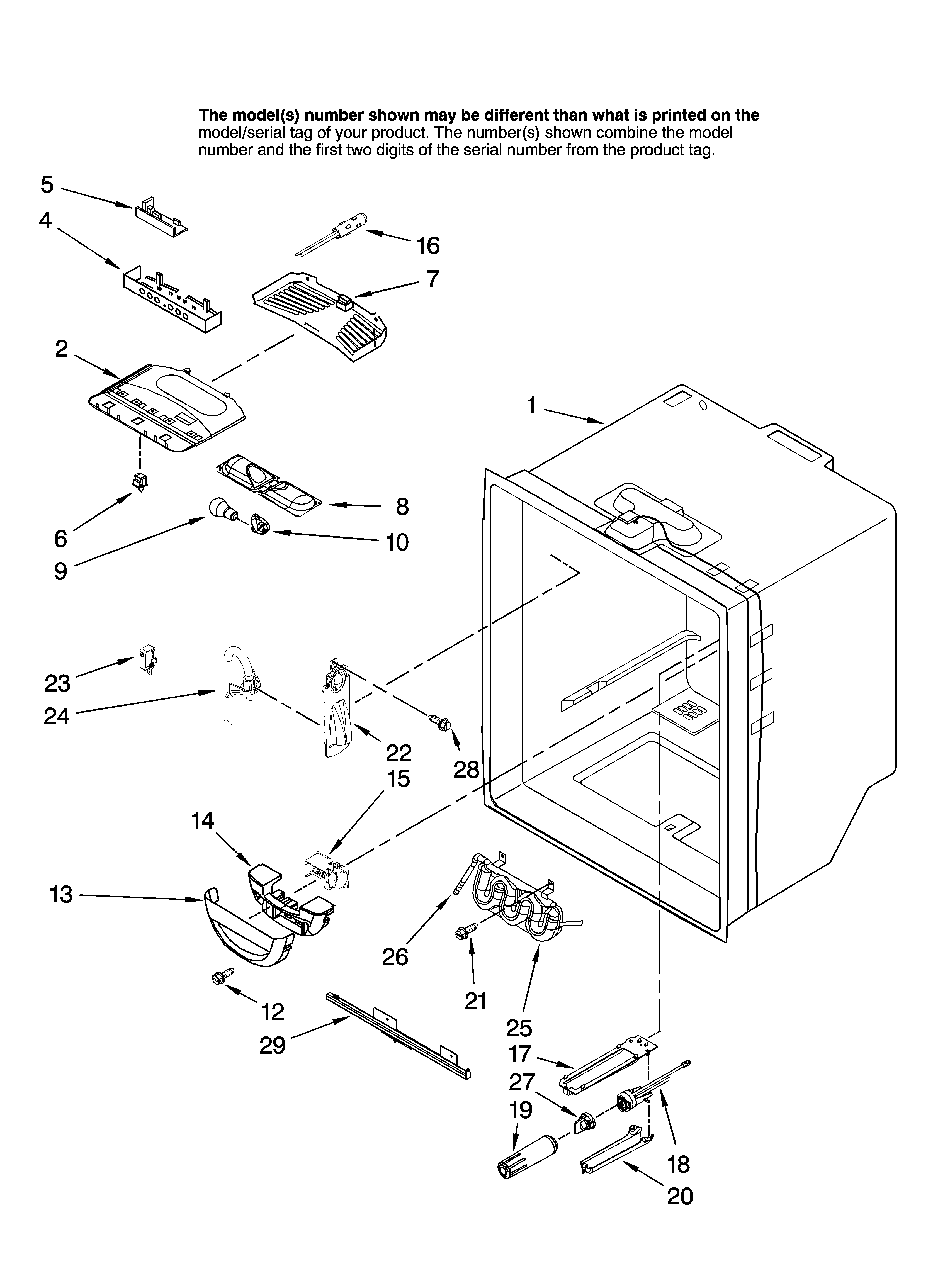Refrigerator liner parts