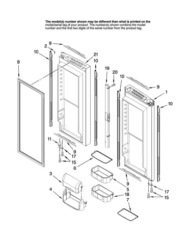 Refrigerator door parts