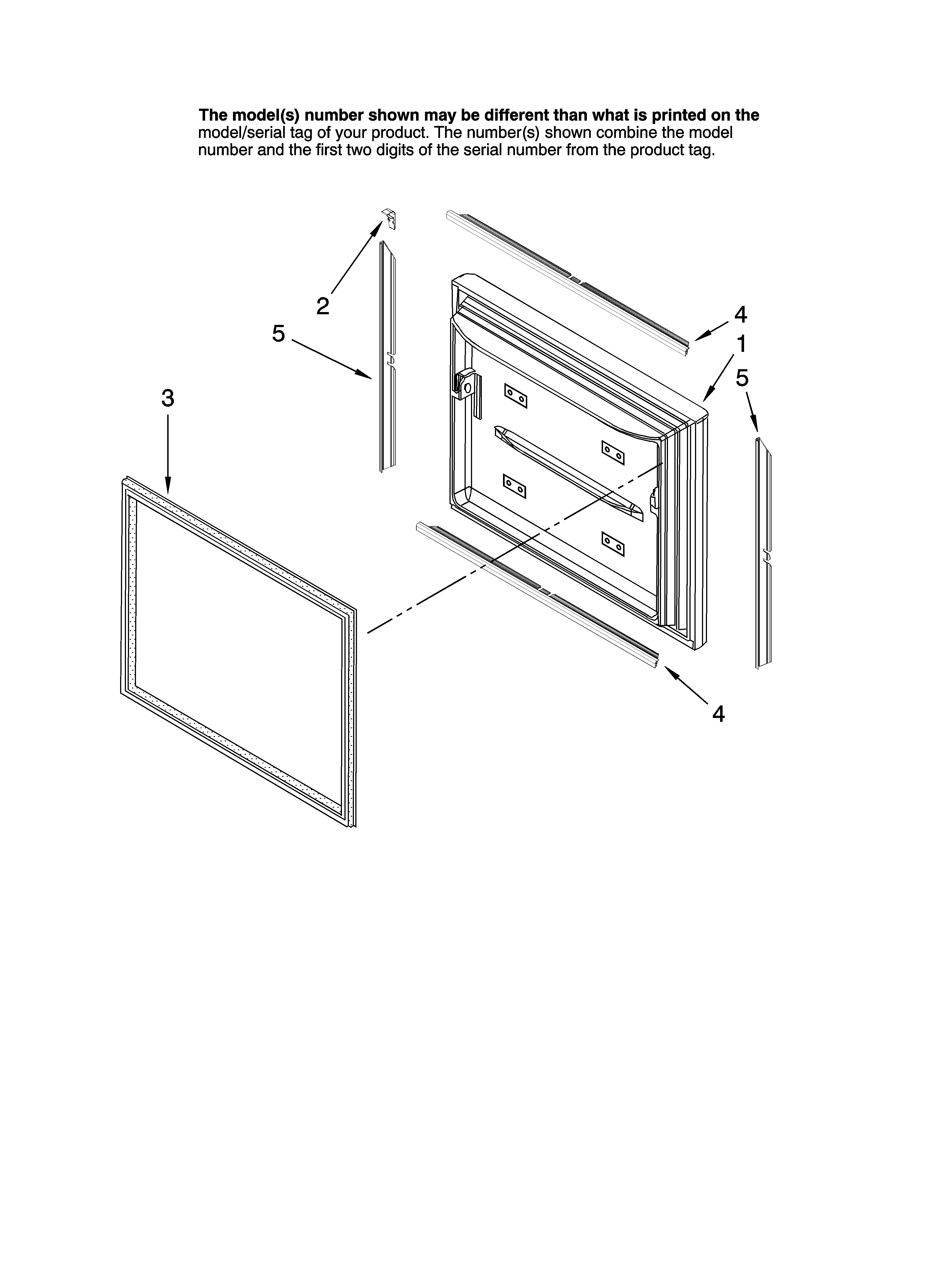 Freezer door parts, optional parts