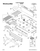 Cooktop, burner and grate parts