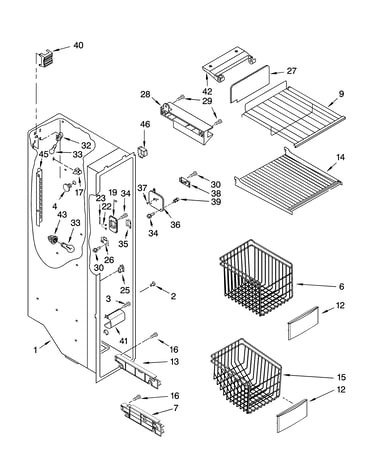 Freezer liner parts