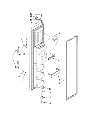 Freezer door parts
