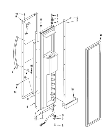 Freezer door parts