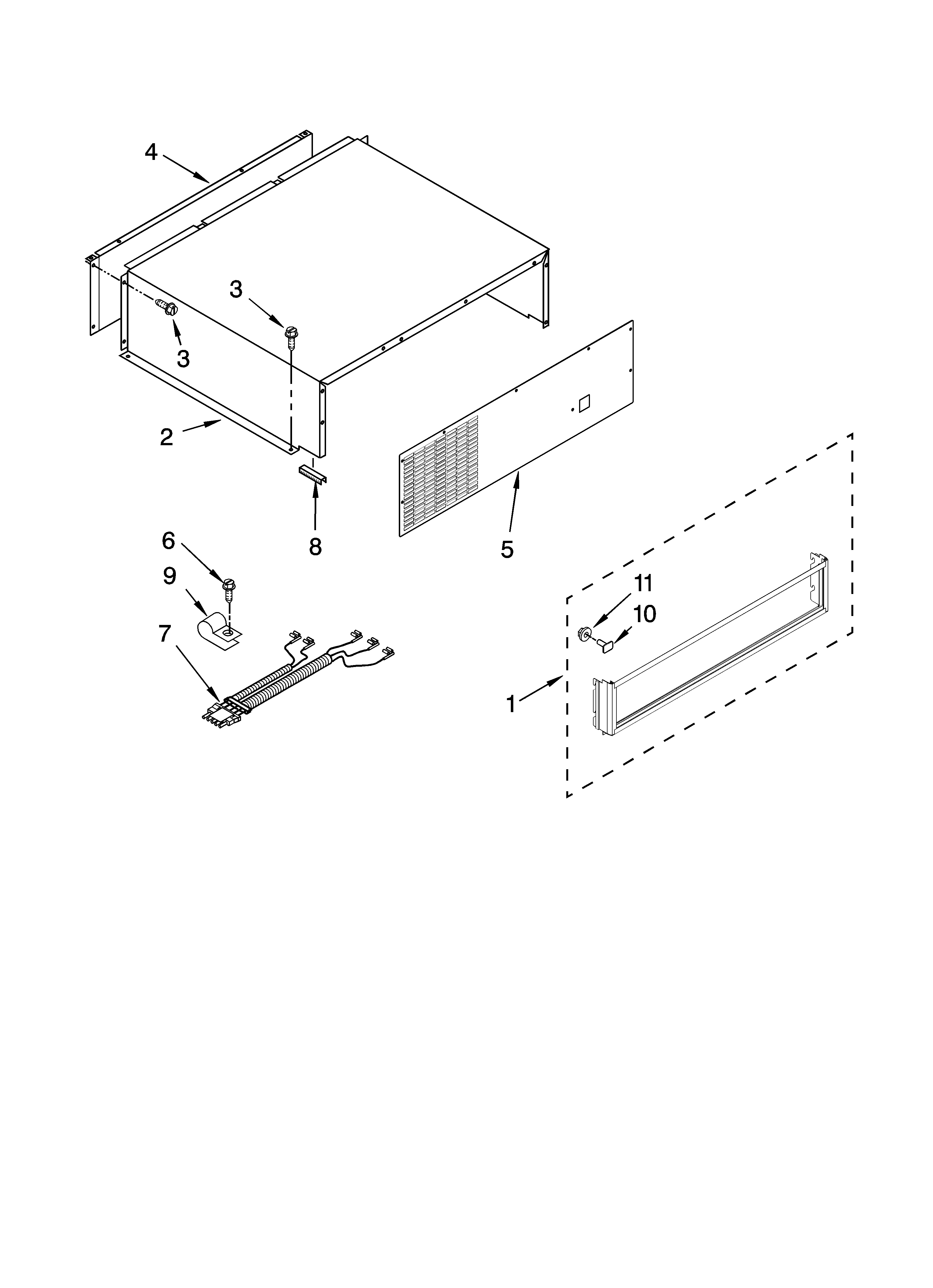 Top grille and unit cover parts