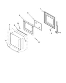 Lower oven door parts