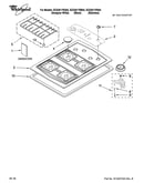 Cooktop, burner and grate parts