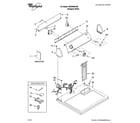 Whirlpool WED5000VQ0 top and console parts diagram