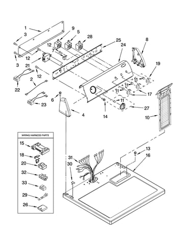 Top and console parts