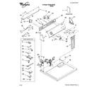 Whirlpool WGD5100VQ0 top and console parts diagram