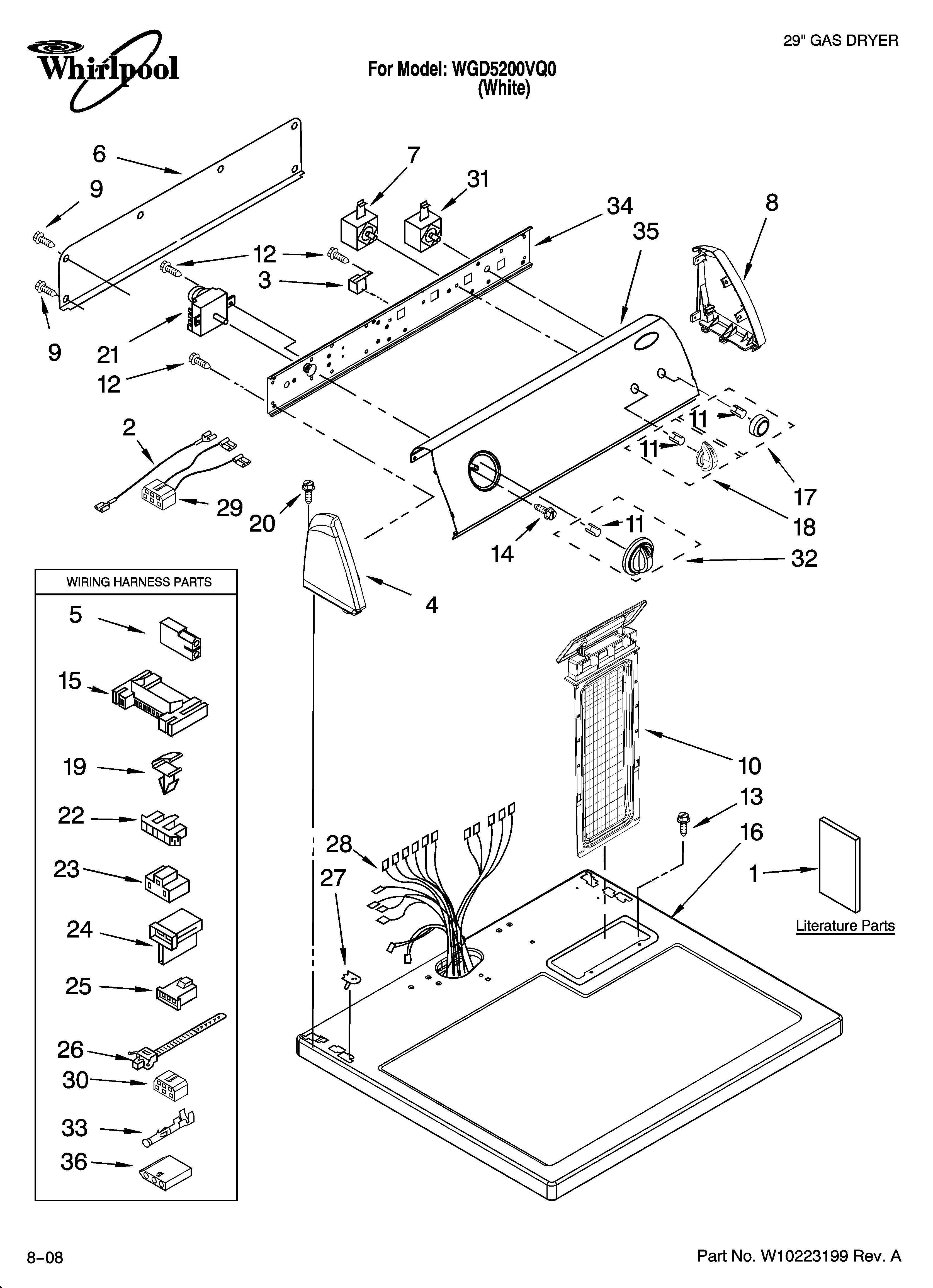 Top and console parts