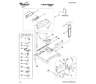 Whirlpool WGD6200SW2 top and console parts diagram