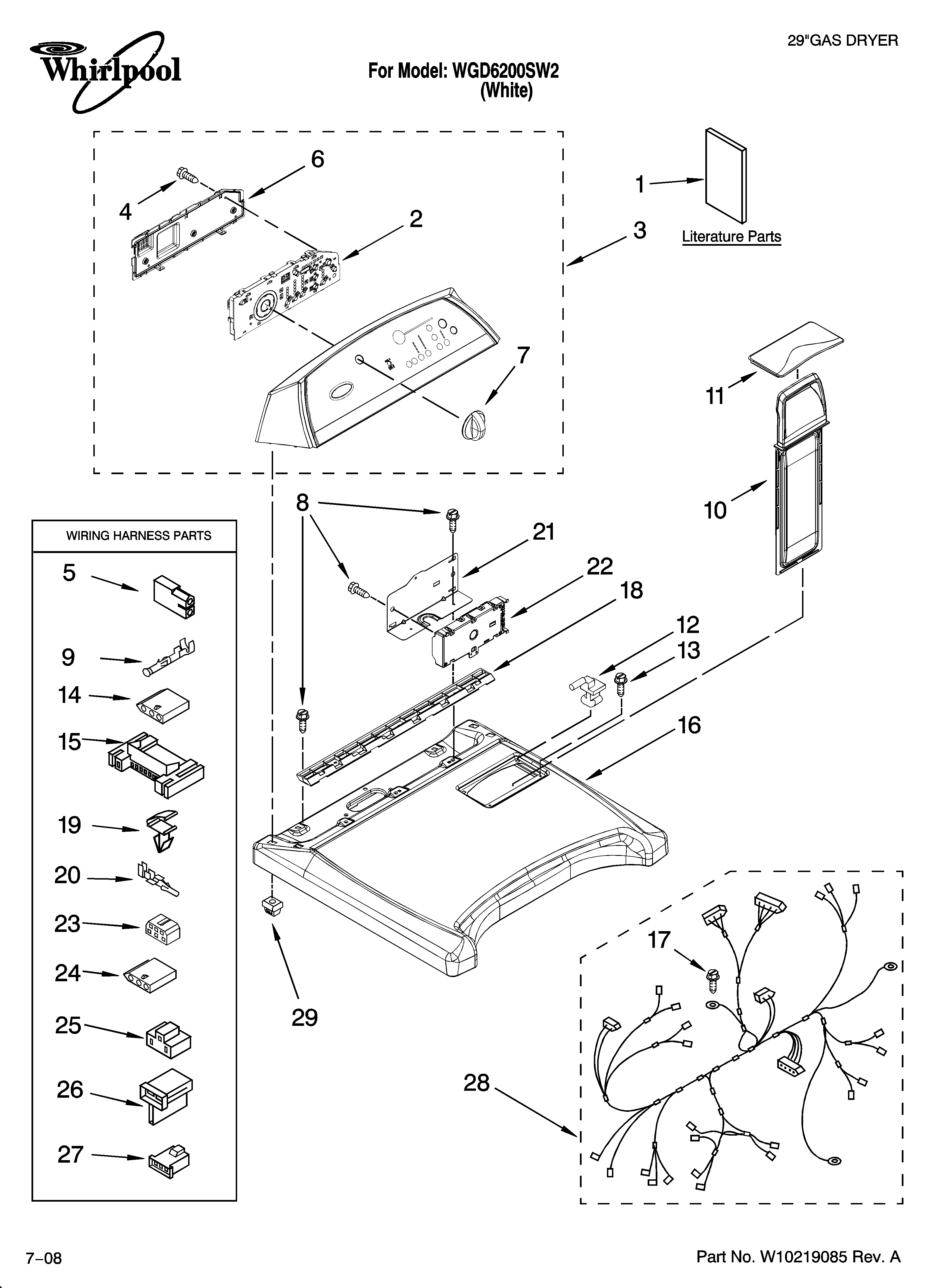 TOP AND CONSOLE PARTS