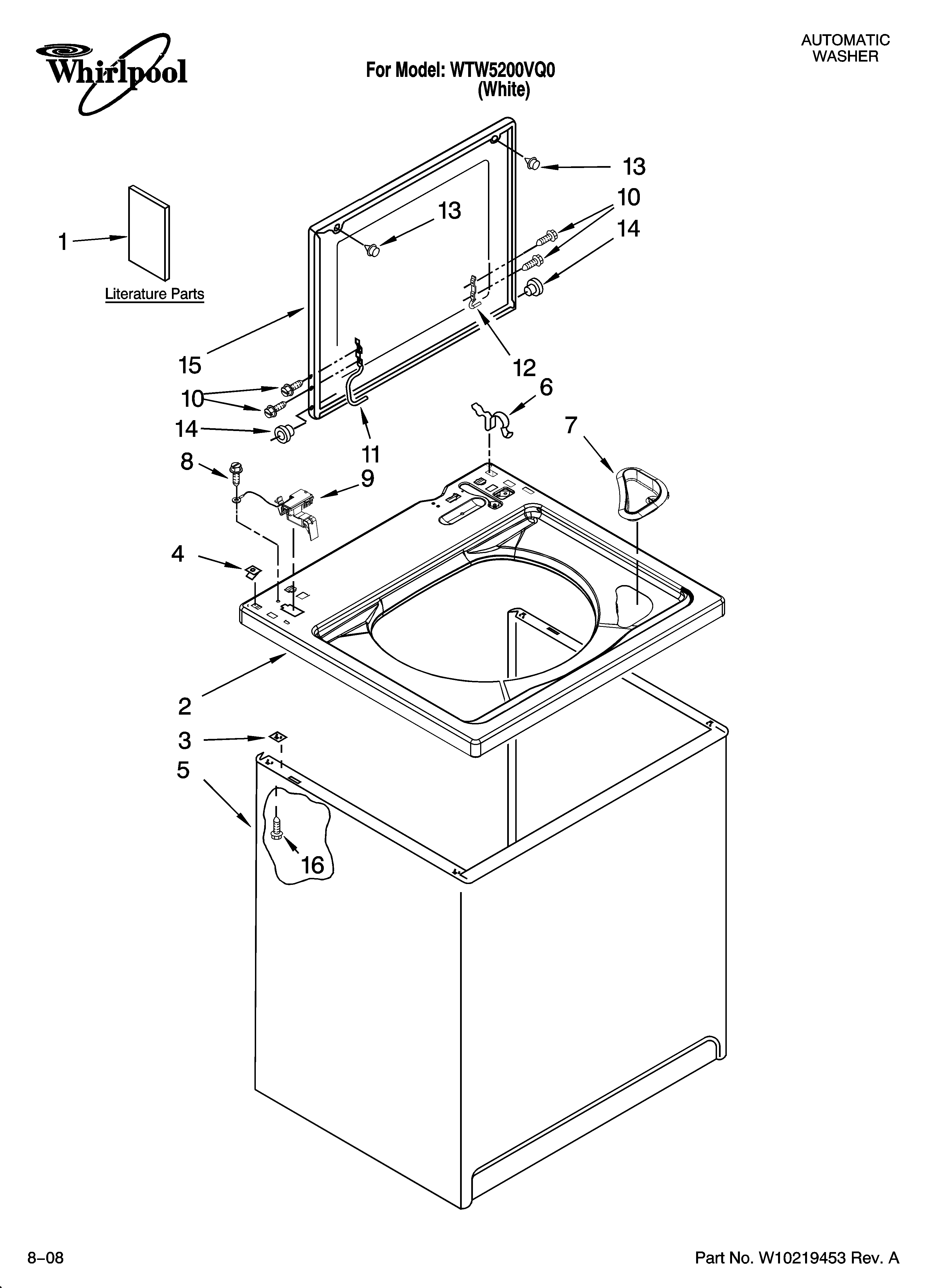 Top and cabinet parts