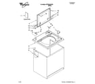 Whirlpool WTW5300VW0 top and cabinet parts diagram