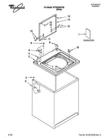 Top and cabinet parts
