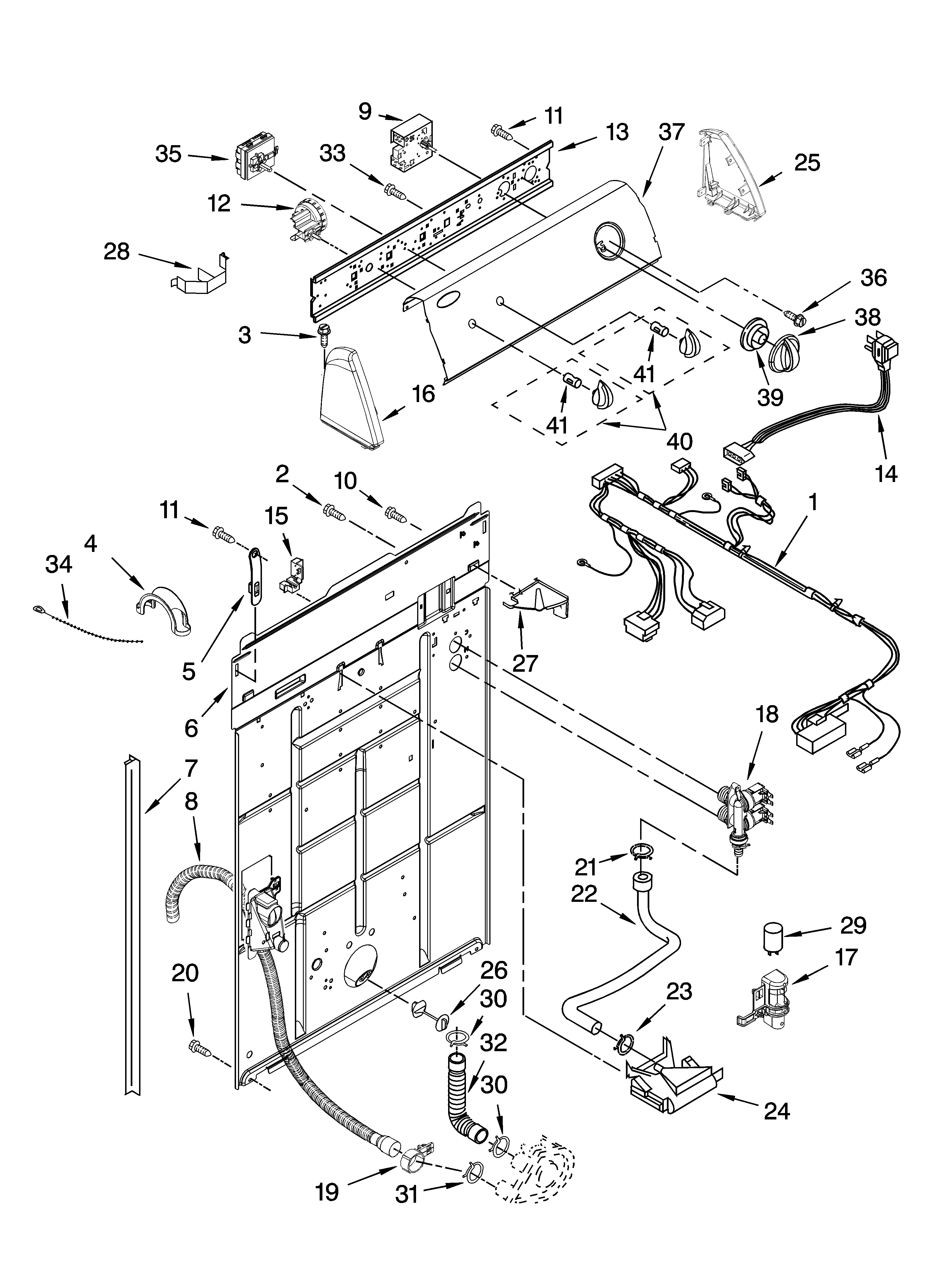 CONTROLS AND REAR PANEL PARTS