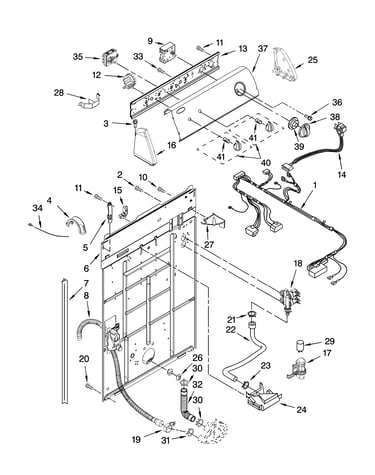 Controls and rear panel parts