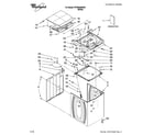 Whirlpool WTW6400SW3 top and cabinet parts diagram