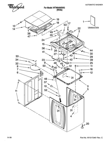 Top and cabinet parts
