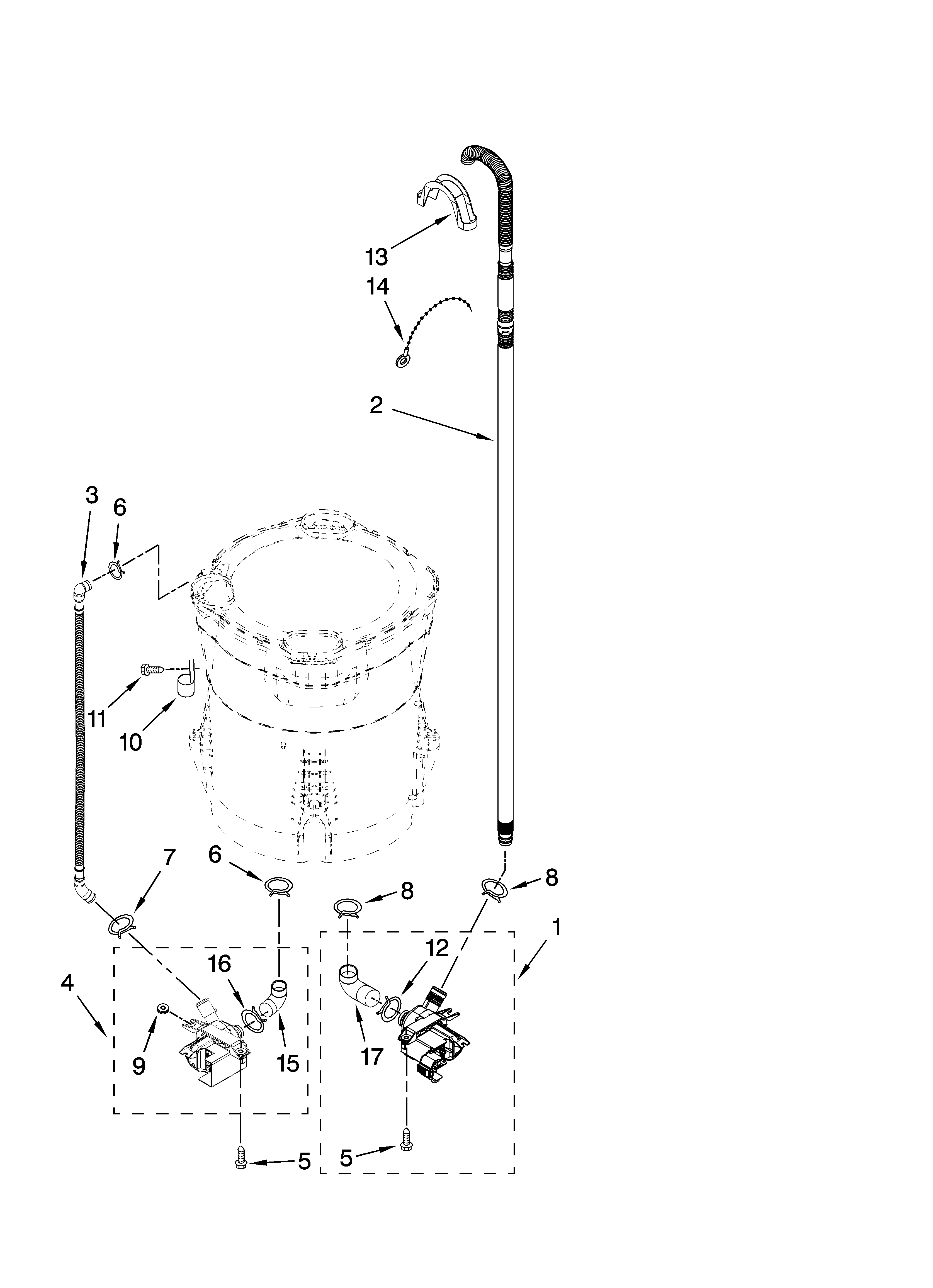 Pump parts, optional parts (not included)