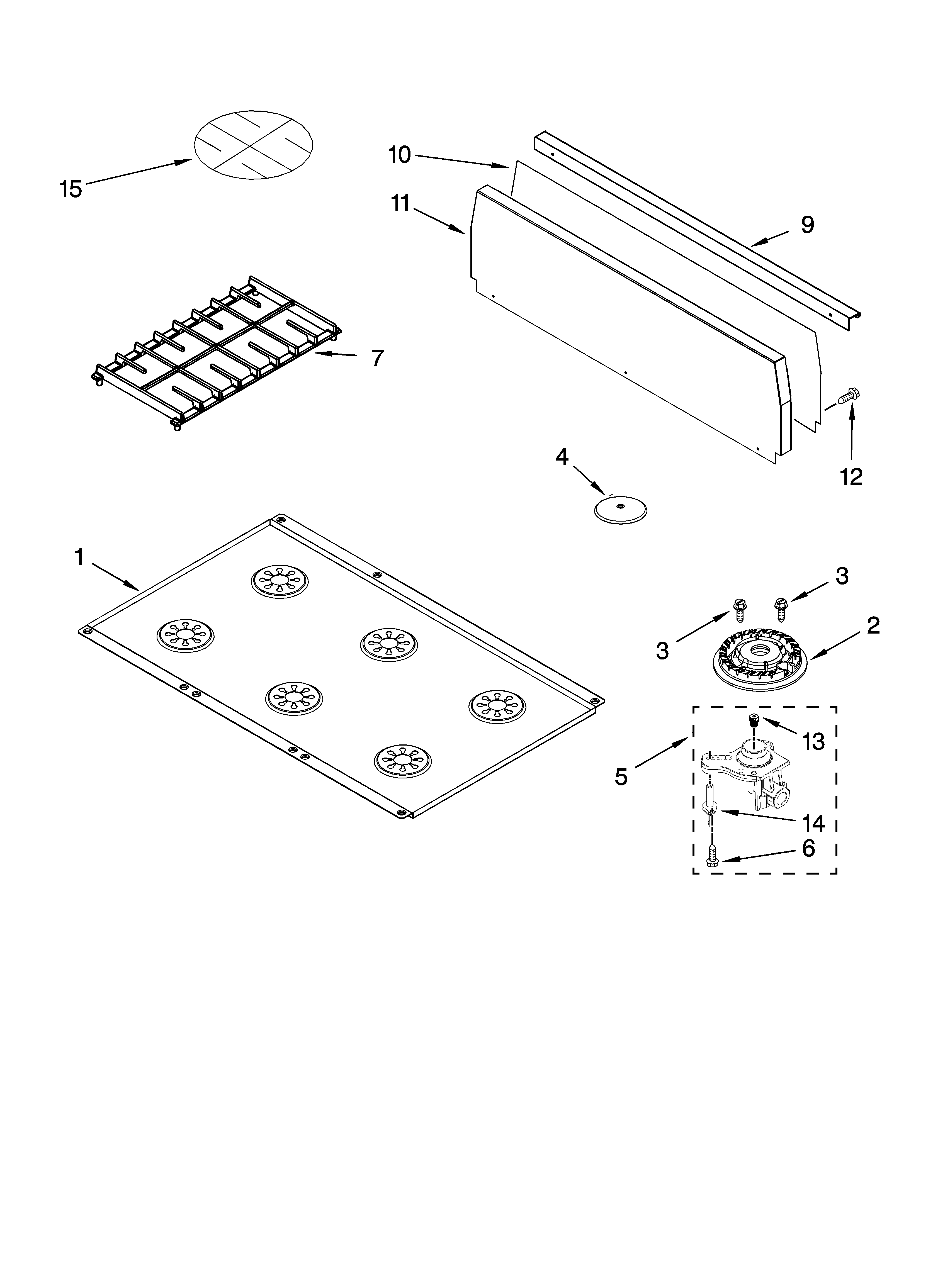 Cooktop parts