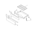 Whirlpool YRF115LXVQ0 drawer & broiler parts diagram