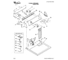Whirlpool YWED5200VQ0 top and console parts diagram