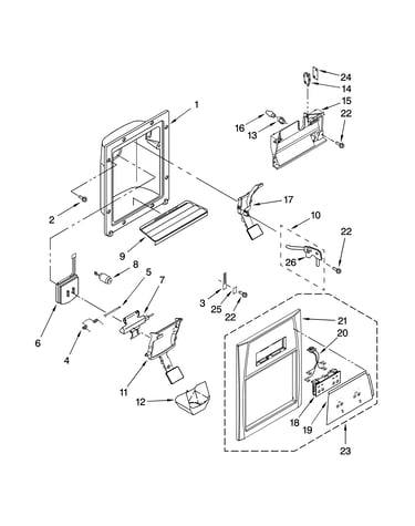 Dispenser front parts
