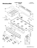Cooktop, burner and grate parts