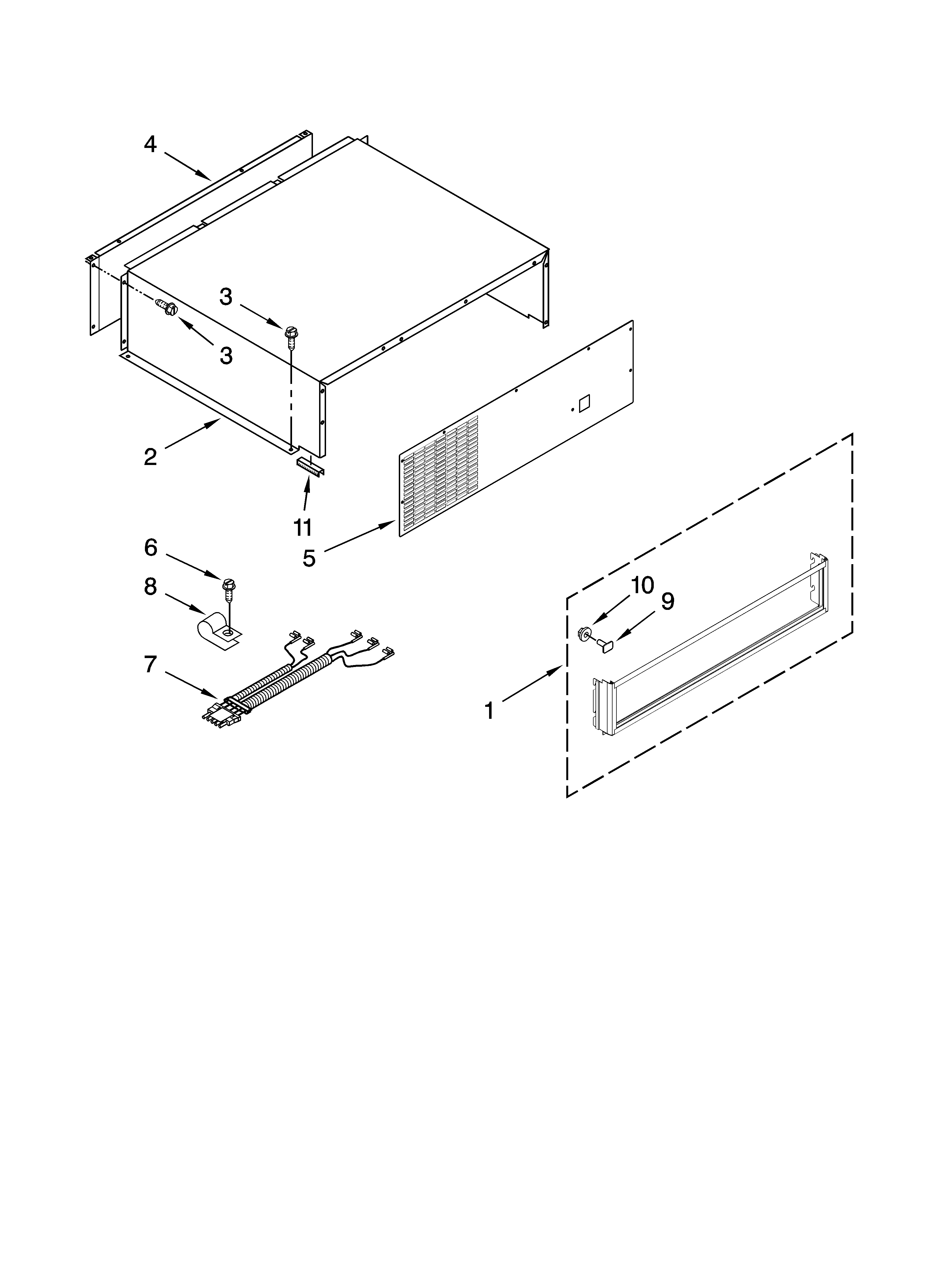 Top grille and unit cover parts