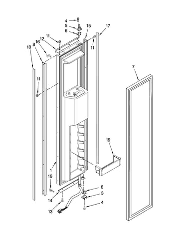 Freezer door parts