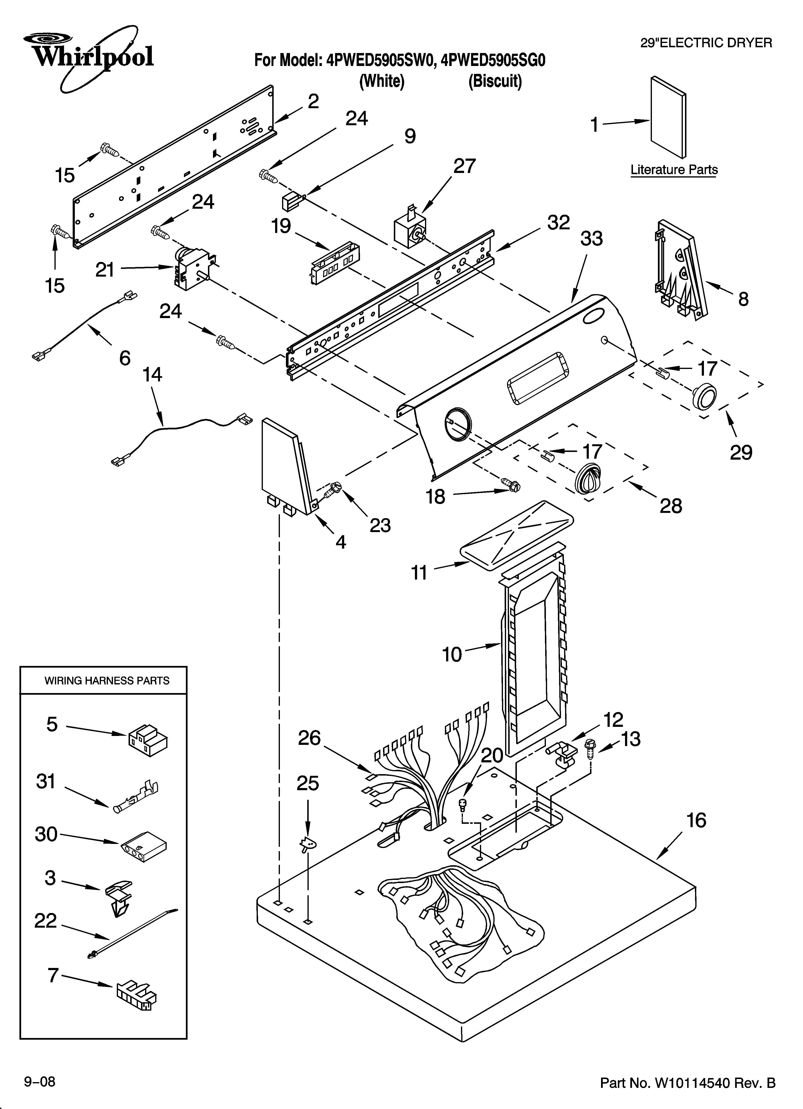 Top and console parts