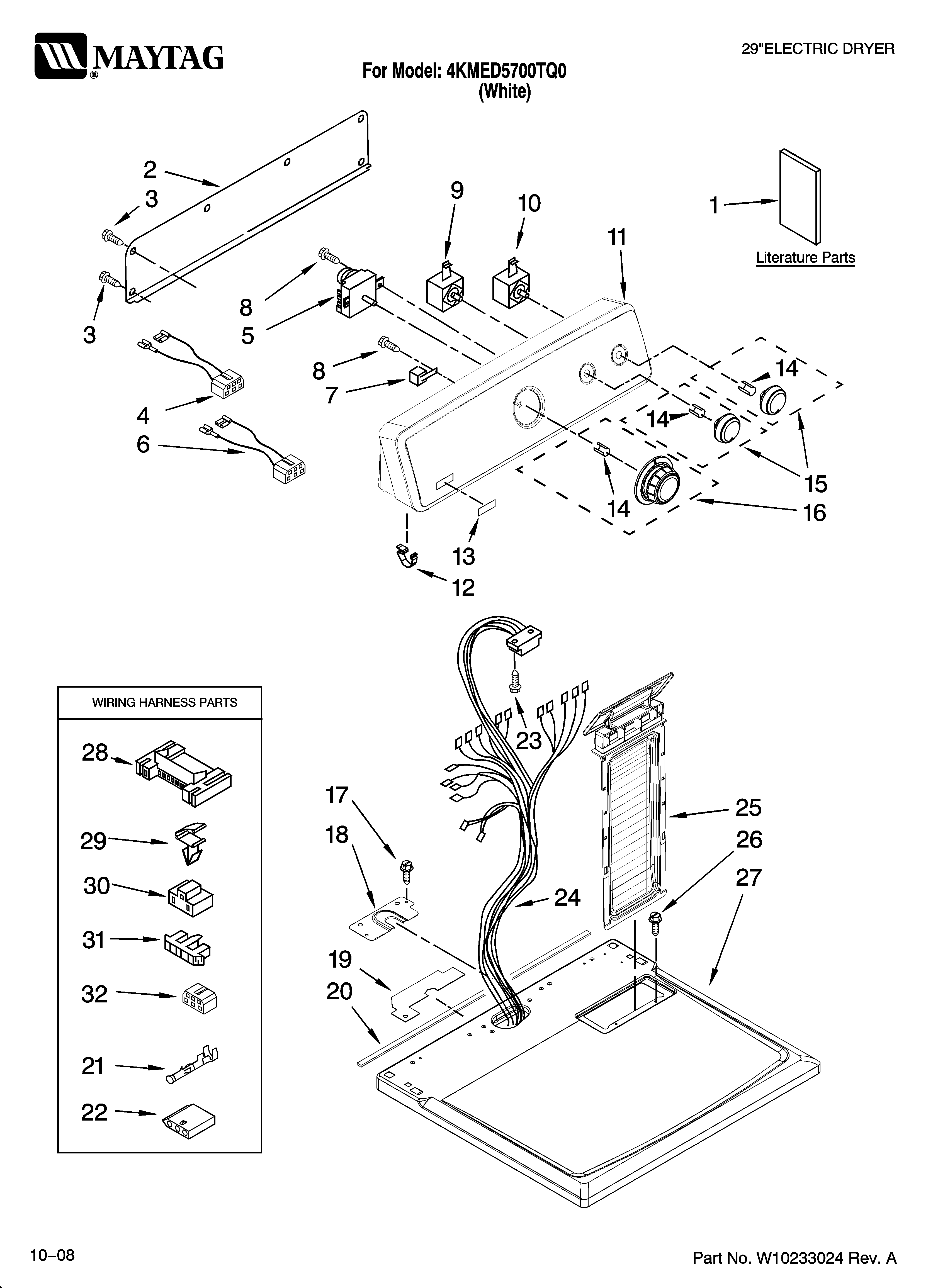 Top and console parts