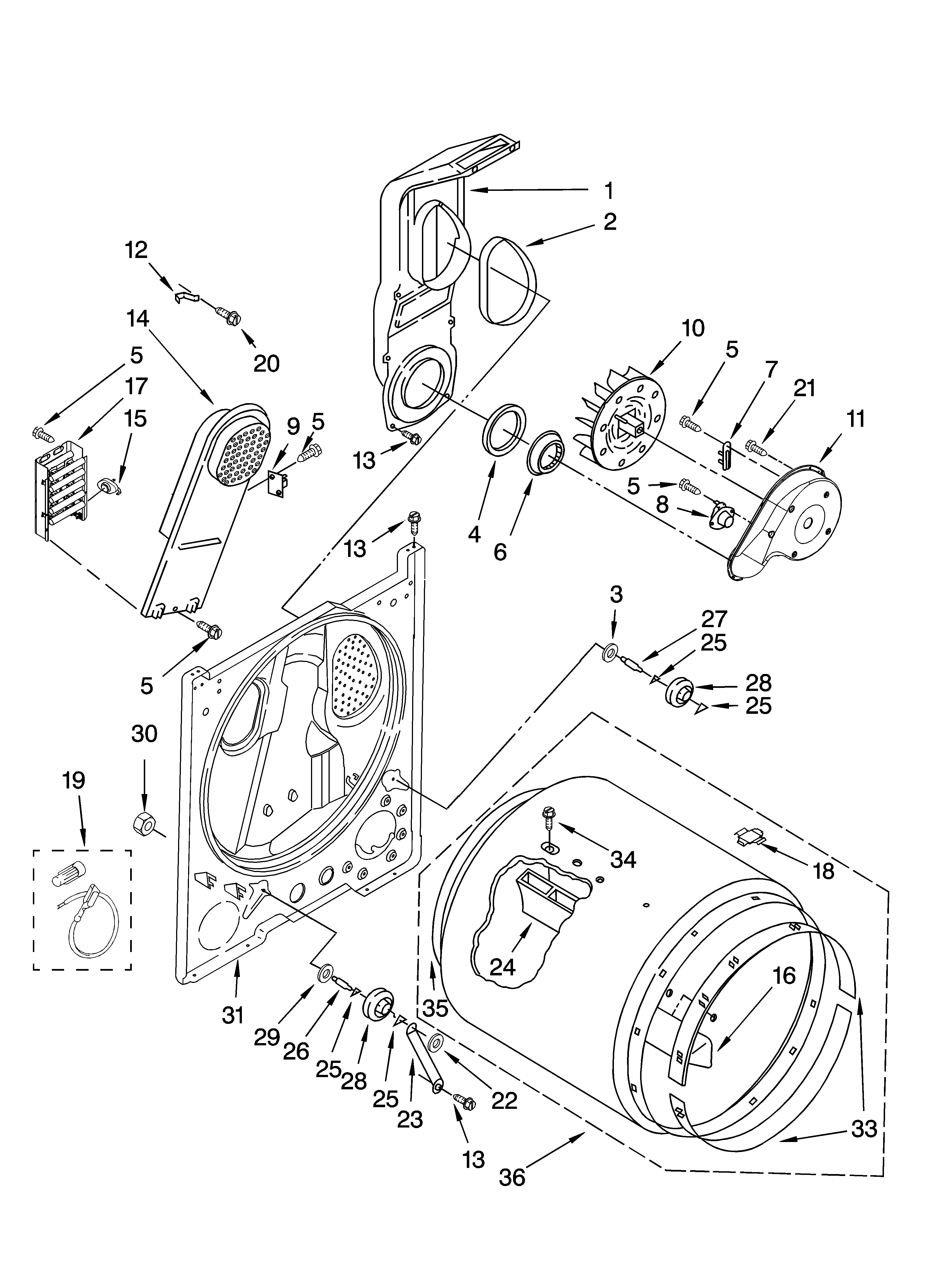 Bulkhead parts, optional parts (not included)