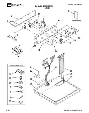Top and console parts