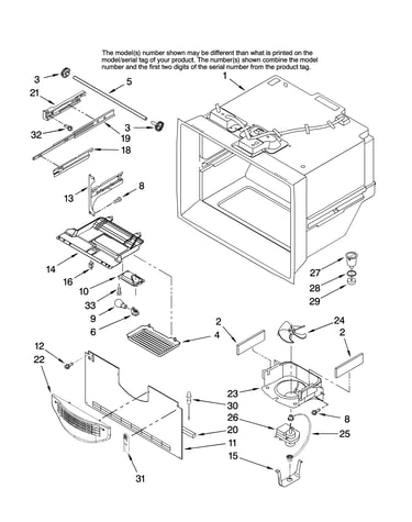 Freezer liner parts