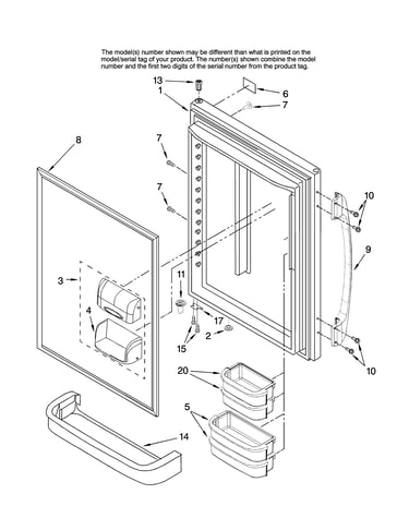 Refrigerator door parts