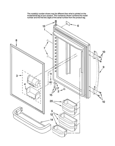 Refrigerator door parts