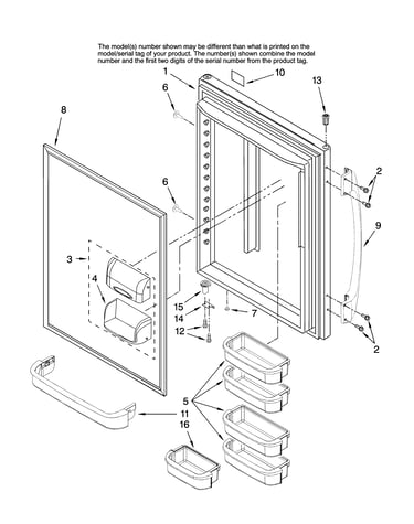 Refrigerator door parts