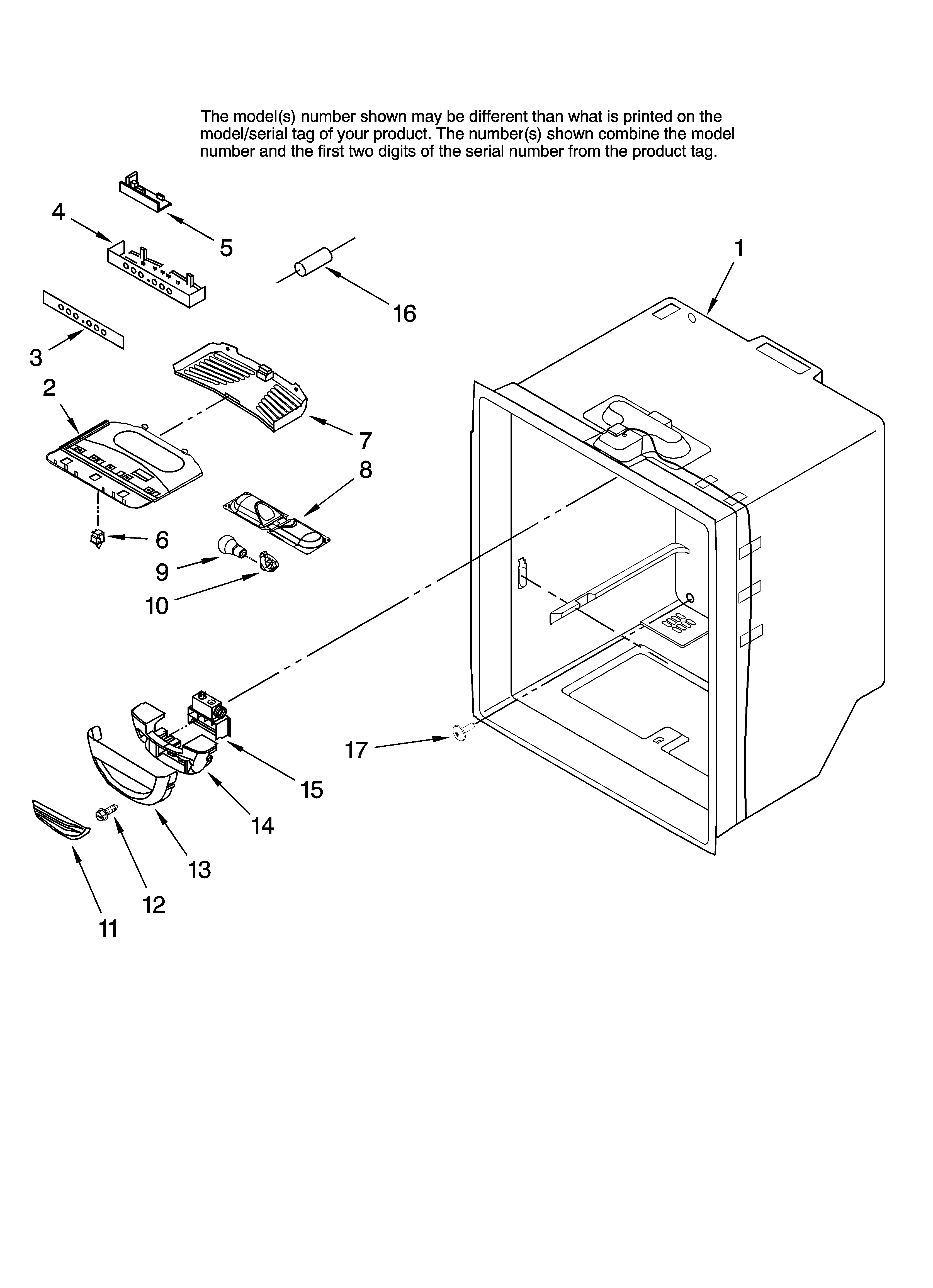 Refrigerator liner parts