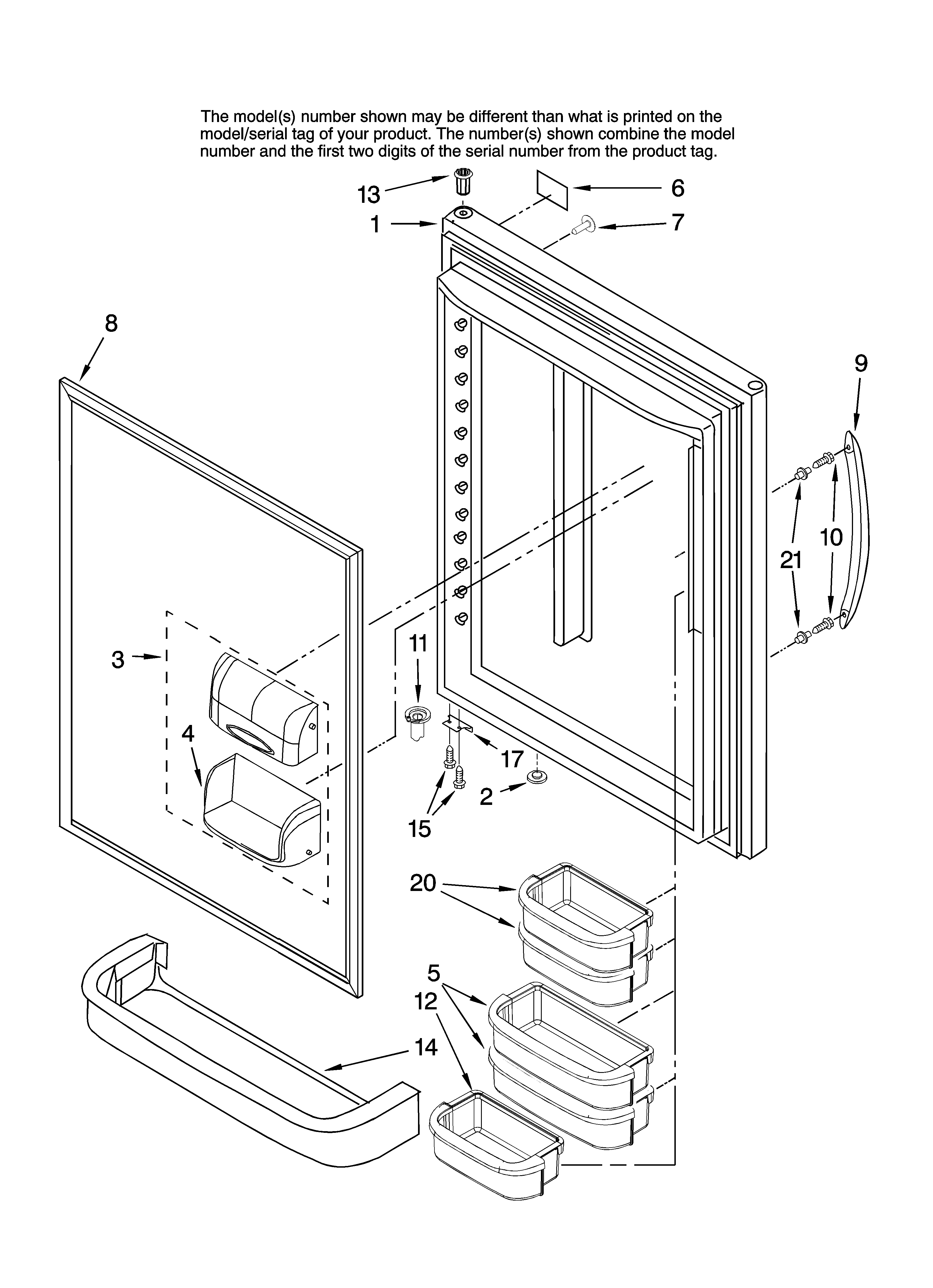 Refrigerator door parts