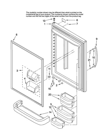 Refrigerator door parts