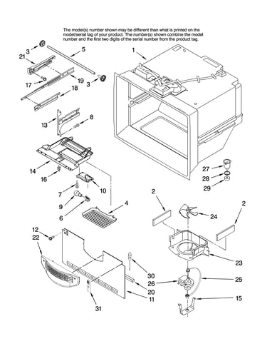 Freezer liner parts