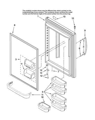Refrigerator door parts