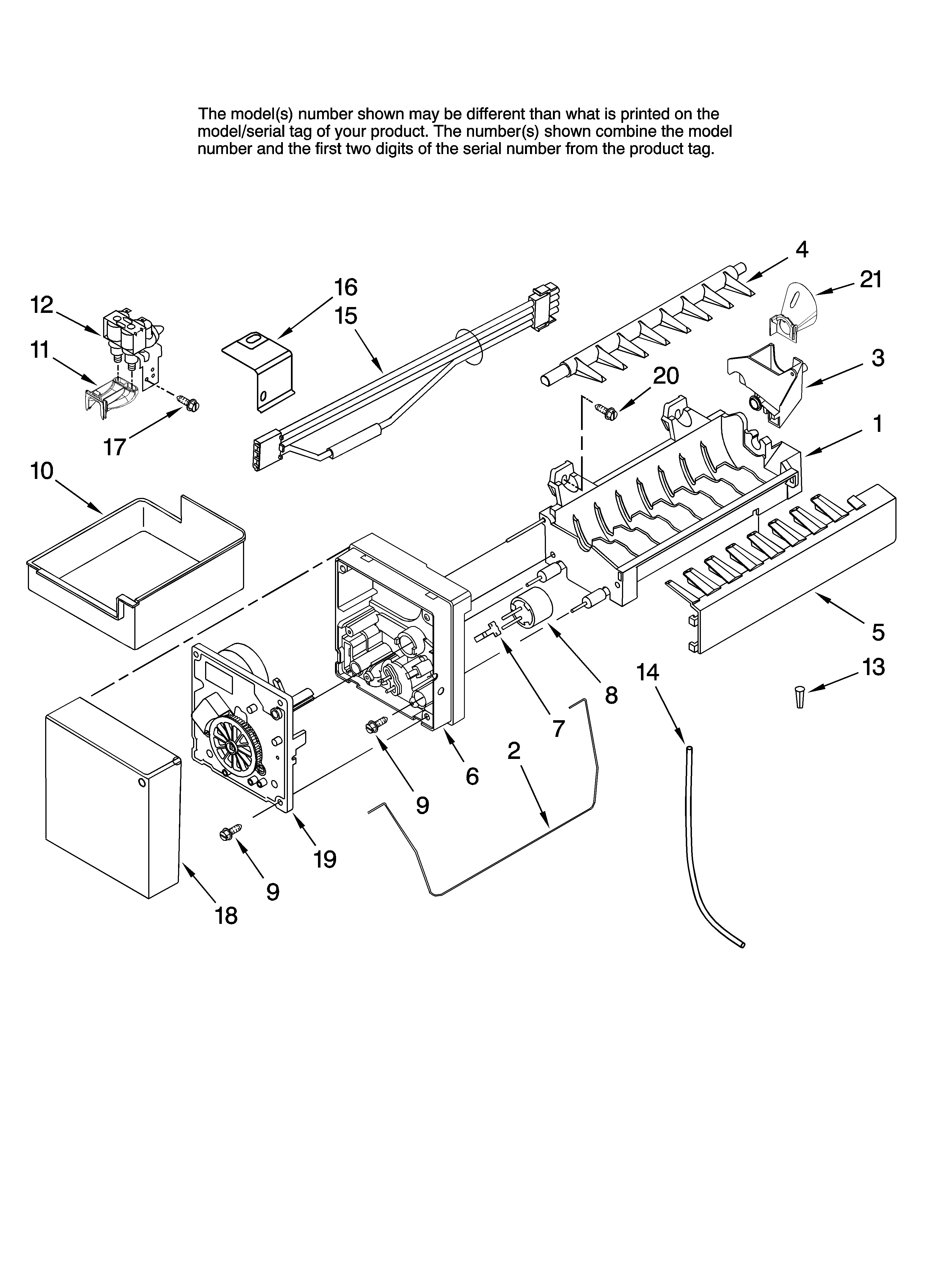 ICEMAKER PARTS, OPTIONAL PARTS (NOT INCLUDED)