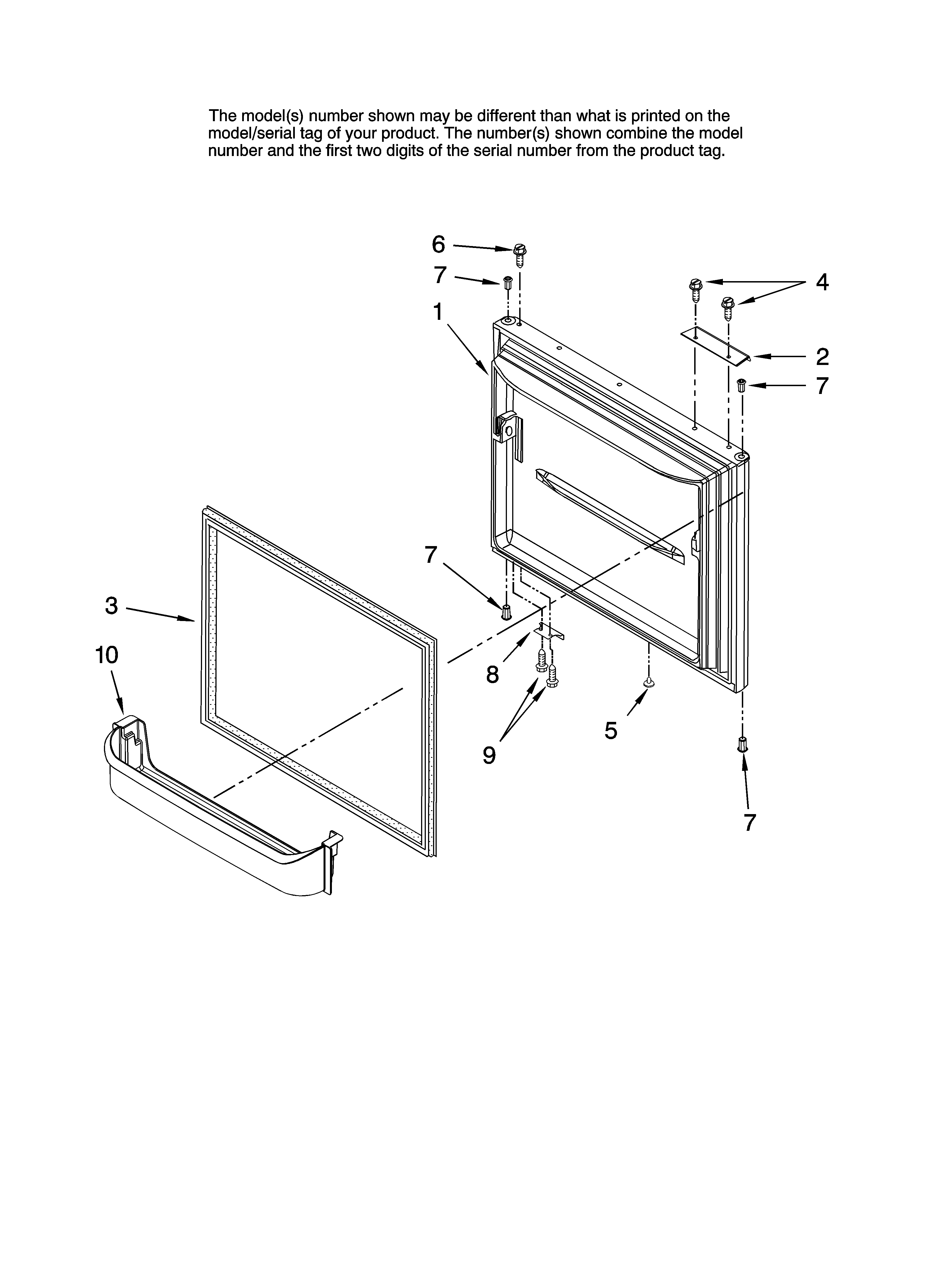 Freezer door parts